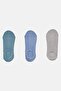 Kids Girl 3 Pairs Plain Ankle Socks, Multicolor - 4