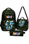 Licensed Dinosaur Patterned Primary School Bag Thermal Lunch Bag Pen Holder Set of 3