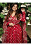 Red Viscose Cotton Salwar Kameez Dupatta - ALV2012 | Red-Size:XL-42-Inches - 4
