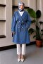 Mila Double Button Denim Trench Coat Light Blue 19290