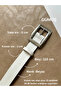 Women's Square Buckle Silver Belt Waist Belt Coat Belt Dress Belt Trouser Belt - 3