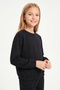 3-Piece Round Neck, Elastic Waist, Short Waist 3-Piece Girls' Sweatshirt - 4