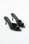 Alora Women's Thin Heeled Single Strap Patent Leather Slippers Stylish Daily and Formal Occasion Shoes - 5