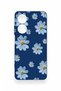 Oppo A60 Compatible Blue Daisy Patterned Silicone Case - 3