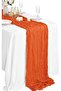 مفرش طاولة من القماش القطني 35 × 118 بوصة، مفرش طاولة من الشاش، ديكور زفاف بوهو، بطول 10 أقدام، ديكور زفاف ريفي - 3