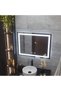 LED Rectangular Mirror, 80x60cm, RADIANTE Touch, Defogging System, Dimmable - 4