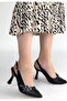 Jedda Black Leather Heeled Shoes - 2