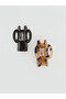 Mixed leopard print women's snap hair clip set - 2 piece - 4