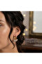 Gold Color 5-Piece Stone Ring Model Steel Earrings - 2