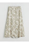 Two Mt Shop Quality Lcw Grace Green Patterned Long Women's Skirt - 6