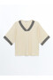 Original V-Neck Patterned Women's Blouse - 5