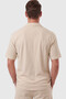 Beige Apaş Collar Textured Cotton Men's Shirt – Lycra Short Sleeve Shirt 2602656 - 4
