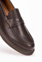 Genuine Leather Men's Loafer Moccasin Classic Shoes Comfort Brown Prato - 6