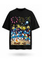 Smurfs Printed Black Relaxed Fit Unisex T-Shirt