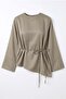 Verev Cut Blouse Y0160 - Khaki - 5