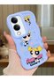 Vivo Y29S Compatible Case Camera Protective Blue Silicone Couple Phone Case Cartoon Pattern