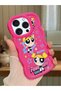 iPhone 12 Pro Compatible Case Camera Protector Red Silicone Couple Phone Case Cartoon Pattern