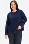 Basic Women's Blouse with Metal Ring Detail - 2
