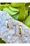 Gold Luxury Princess Cut Zircon Stainless Steel Earrings - 4