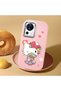 Mi 13 Lite Compatible Case Camera Protector Pink Silicone Couple Phone Case with Kitty Pattern - 2