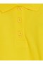 Lcw Kids Yellow Polo Collar Girls' Pique T-Shirt - 2