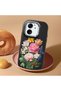Mi 13t Compatible Case Camera Protector Black Silicone Couple Phone Case with Floral Pattern - 2
