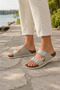 Comfort Anatomical Double Buckle Cork Sole Daily Comfortable Stylish Belted Slippers Unisex - 2