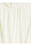 Original Oval Collar Gathered Balloon Blouse - 7