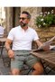Men's Portofino Premium Linen Rayon Lace-Up Shorts - 2
