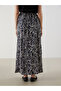 Original Elastic Waist Patterned Women's Skirt - 4