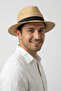 Men's Camel Straw Fedora Hat |   Classic Suit and Casual Style Fedora Hat