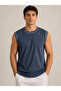 Men's contrast trim sleeveless tank top crew neck summer basic tank top