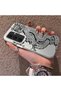 Samsung Galaxy S25 Fe Compatible High-Quality Chinese Style Black and White Dragon Print Case