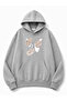 Butterfly Printed Hooded 2 Thread Threaded Sweatshirt