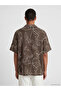 قميص رجالي من NEVAVM بتصميم Regular Fit Resort Yaka Patterned - 4