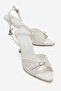 Ulea White Skin Women's Thin Heeled Shoes