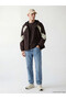 Brown Relax Fit Hooded Men's Raincoat - 2