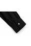 Women's Black Collar Detailed Long Sleeve Buttoned Shirt - 3