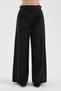 Women's Pleated Front Belt with Metal Buckle Detailed Design Trousers