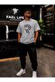 Unisex Wide-Let T-Shirt and Sweatpants R Printed Set