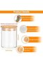 12pc Glass Storage Jars with Airtight Lids, Kitchen Pantry Organization Containers for Sugar, Coffee, Spices, Cereals & Snacks, Transparent Food Storage Canisters Set for Home Countertop Organization - 3