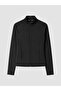 High Collar Women's Zippered Sweatshirt (W6) - 2