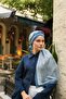 Allure Linea Patterned Tencel Shawl - Blue - 4