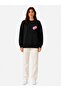 Pink Dice Print Detailed Embroidered 2 Thread Crew Neck Sweatshirt