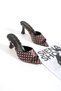 Milena Women's Stiletto Polka Dot Satin Heeled Shoes Brown - 3
