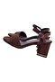 Tarhan Thick Heeled Stylish Shoes Brown - 4