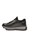Black Premium Genuine Leather Men's Casual Sneaker Memory Thick Sole M084-2 m - 4