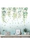 Hanging Leaves Wall Stickers for Bedroom: Green Vine Plants Nature Wall Decals - Living Room Sofa TV Background Home Wall Decor