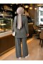 Women's Zehra Dress Modal Fabric Comfortable Fit Two-Piece Islamic Tunic Set Bottom Top Zippered Pants with Pockets Wide Legs Elastic Waist - 3