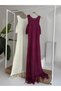 Shoulder Detailed Hem Tasseled Knitwear Dress 2862
